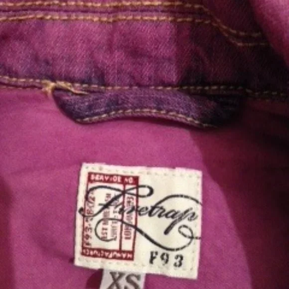 Denim biker jacket XS pink - Picture 5 of 8